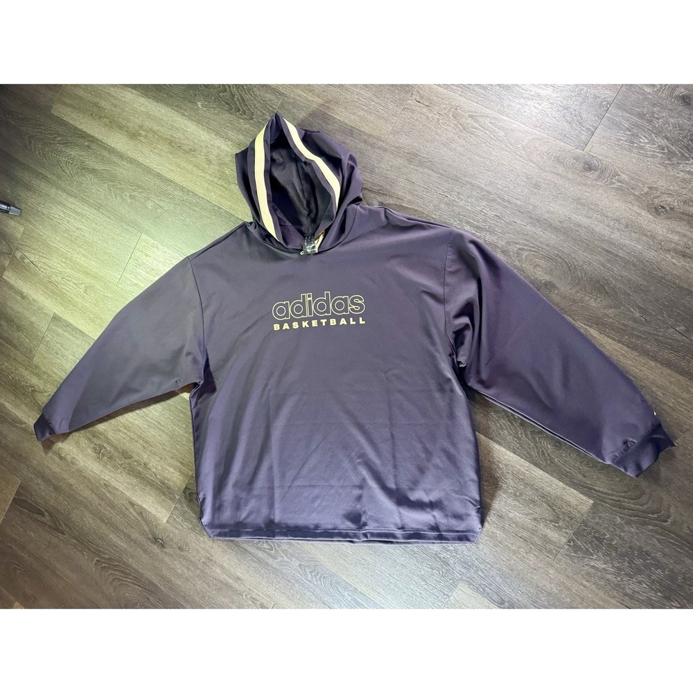 Adidas Basketball Select WV Pullover Hoody Sweatshirt Aurora Black Size XLarge